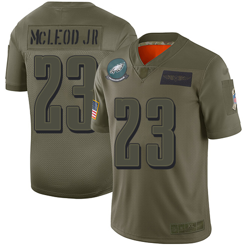 Philadelphia Eagles #23 Rodney McLeod Jr Camo Men's Stitched Limited 2019 Salute To Service Jersey Men's