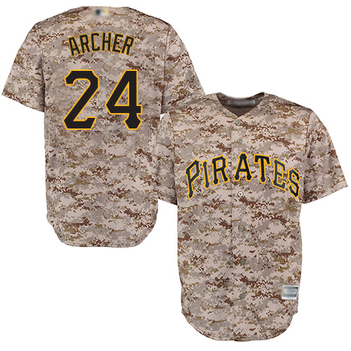 Pittsburgh Pirates #24 Chris Archer Camo New Cool Base Stitched Jersey Men's