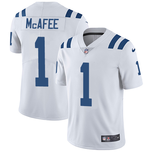 Indianapolis Colts #1 Pat McAfee White Men's Stitched Vapor Untouchable Limited Jersey Men's