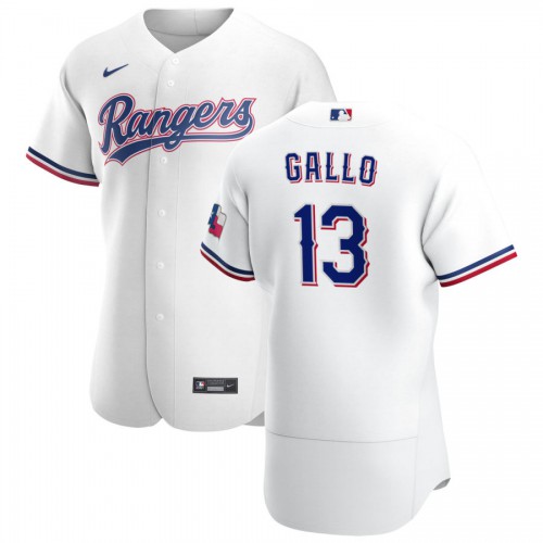 Texas Texas Rangers #13 Joey Gallo Men's White Home 2020 Authentic Player Jersey Men's
