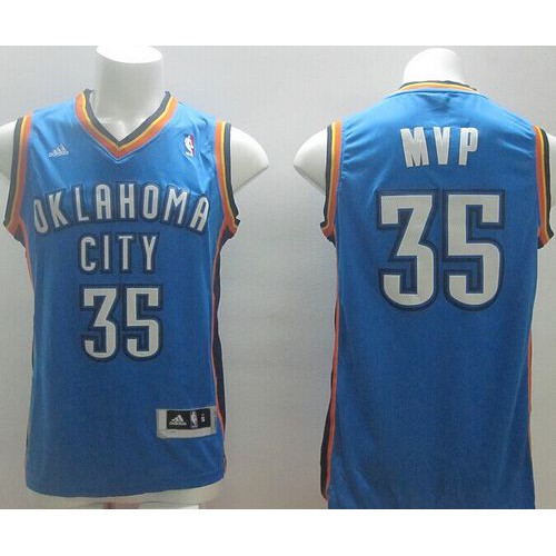 Oklahoma City Thunder #35 Kevin Durant Blue MVP Stitched Jersey Mens