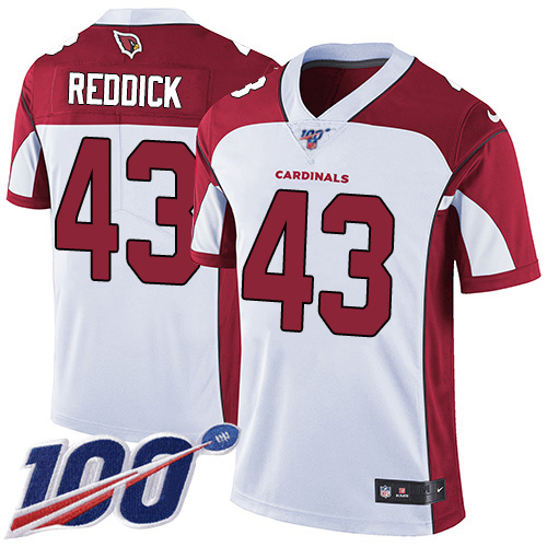 Arizona Cardinals #43 Haason Reddick White Men's Stitched 100th Season Vapor Limited Jersey Men's