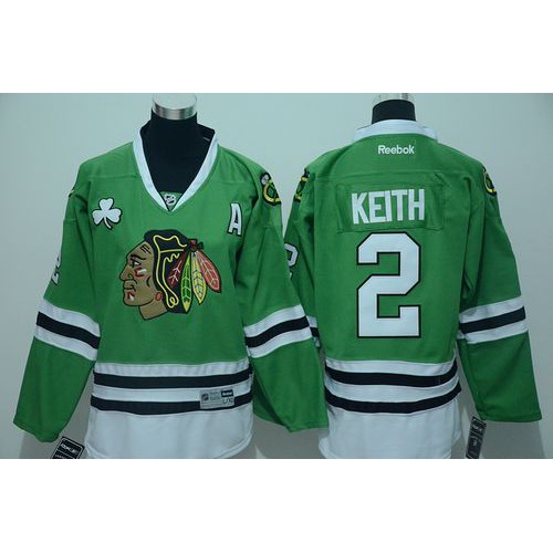 Chicago Blackhawks #2 Duncan Keith Green Stitched Youth Jersey Youth