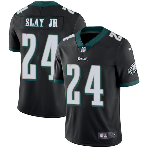 Philadelphia Eagles #24 Darius Slay Jr Black Alternate Men's Stitched Vapor Untouchable Limited Jersey Men's