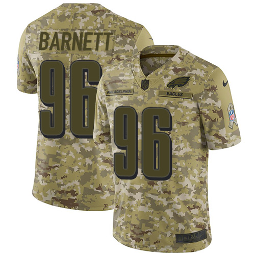 Philadelphia Eagles #96 Derek Barnett Camo Youth Stitched Limited 2018 Salute to Service Jersey Youth