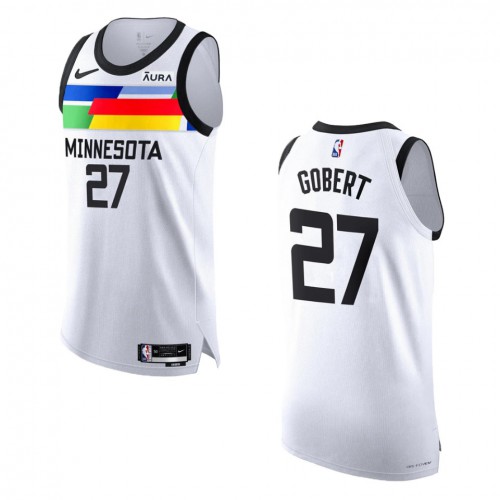 Minnesota Minnesota Timberwolves #27 Rudy Gobert White 2022-23 Authentic Jersey - City Edition Mens