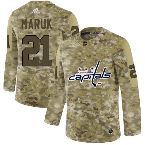 Adidas Washington Capitals #21 Dennis Maruk Camo Authentic Stitched Jersey Men's
