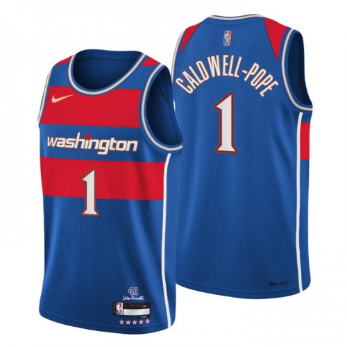 Washington Washington Wizards #1 Kentavious Caldwell-Pope Mens Blue 2021/22 Swingman Jersey - City Edition Mens