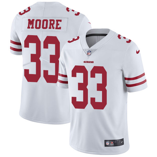 San Francisco 49ers #33 Tarvarius Moore White Men's Stitched Vapor Untouchable Limited Jersey Men's