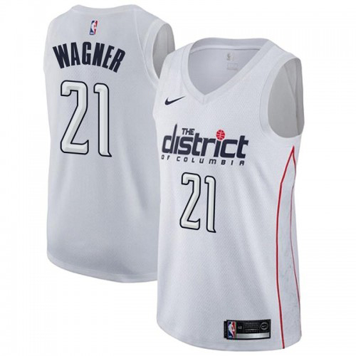 Washington Wizards #21 Moritz Wagner White Womens Swingman City Edition Jersey Womens