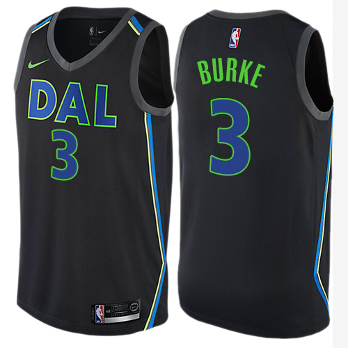 Dallas Mavericks #3 Trey Burke Black Youth Swingman City Edition Jersey Youth
