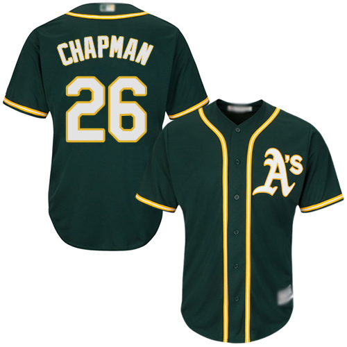 Oakland Athletics #26 Matt Chapman Green New Cool Base Stitched Jersey Men's