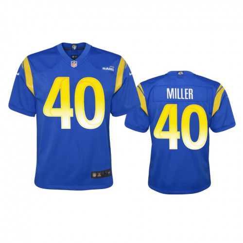 Los Angeles Los Angeles Rams #40 Von Miller Youth Game Jersey - Royal Youth
