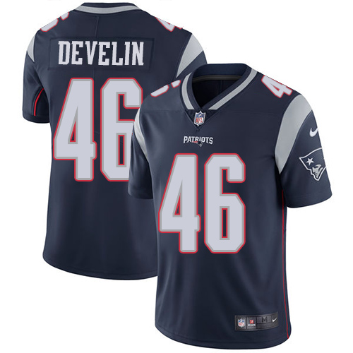New England Patriots #46 James Develin Navy Blue Team Color Men's Stitched Vapor Untouchable Limited Jersey Men's