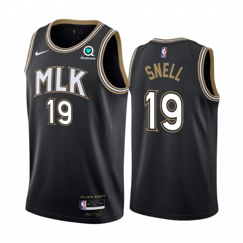 Atlanta Hawks #19 Tony Snell Black Womens Swingman 2020-21 City Edition Jersey Womens