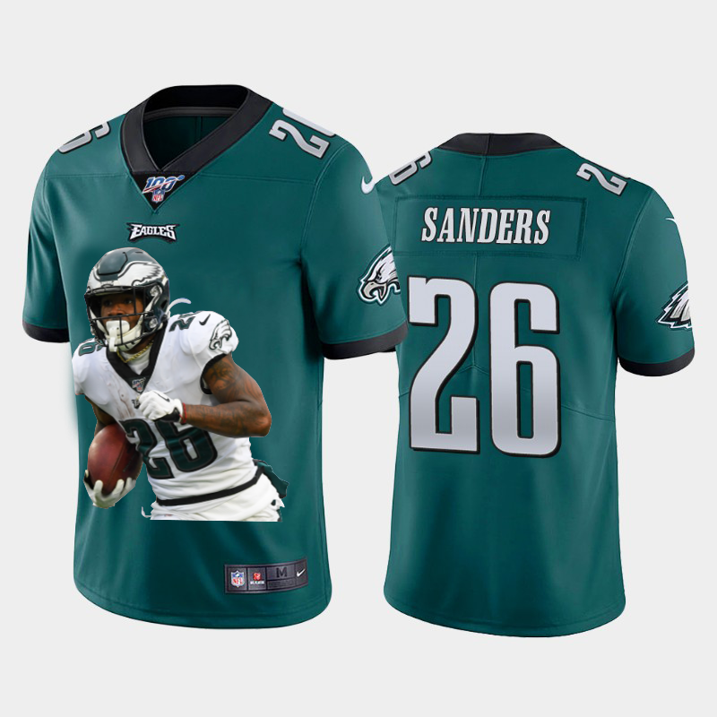 Philadelphia Eagles #26 Miles Sanders Team Hero 1 Vapor Limited 100 Jersey Green