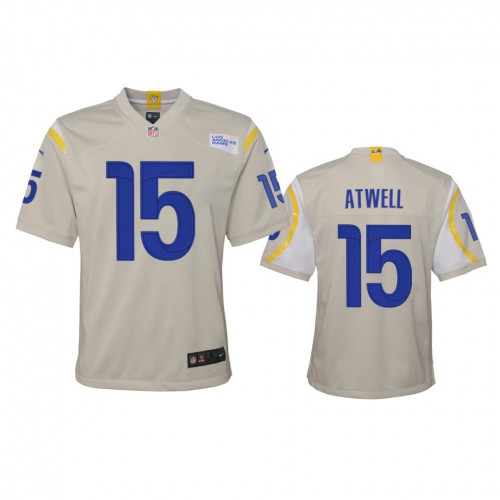 Los Angeles Los Angeles Rams #15 Tutu Atwell Youth Game Jersey - Bone Youth