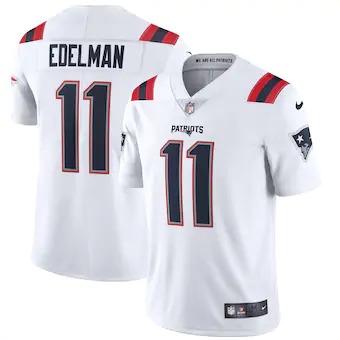 New England Patriots #11 Julian Edelman Men's White 2020 Vapor Limited Jersey