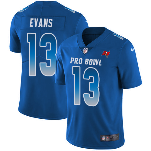 Buccaneers #13 Mike Evans Royal Men's Stitched Limited NFC 2019 Pro Bowl Jersey