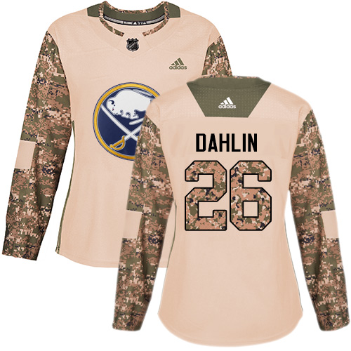 Adidas Buffalo Sabres #26 Rasmus Dahlin Camo Authentic 2017 Veterans Day Women's Stitched Jersey Womens