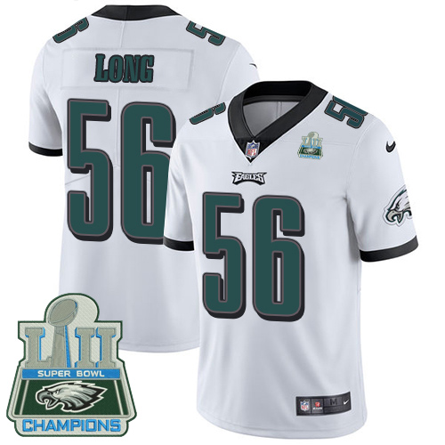 Philadelphia Eagles #56 Chris Long White Super Bowl LII Champions Youth Stitched Vapor Untouchable Limited Jersey Youth