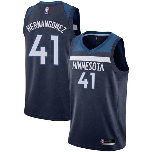 Minnesota Timberwolves #41 Juan Hernangomez Navy Blue Youth Authentic Icon Edition Jersey Youth