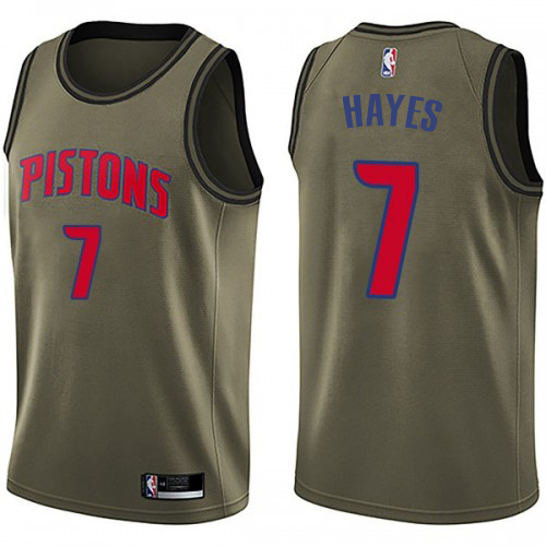 Detroit Pistons #7 Killian Hayes Green Salute to Service Youth Swingman Jersey Youth
