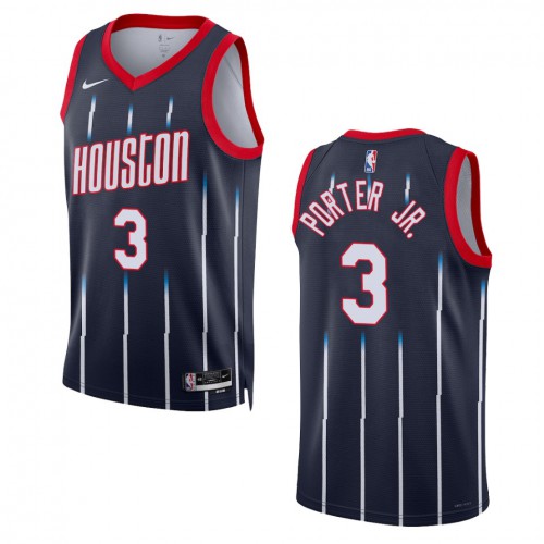 Houston Houston Rockets #3 Kevin Porter Jr. Unisex Navy 2022-23 Swingman Jersey - City Edition Mens