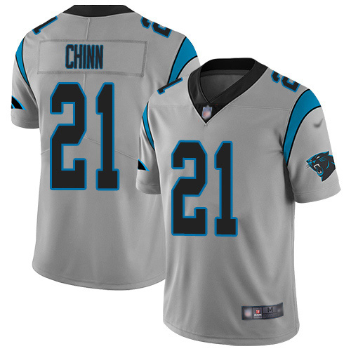 Panthers #21 Jeremy Chinn Silver Men's Stitched Limited Inverted Legend Jersey