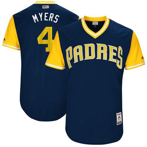 San Diego Padres #4 Wil Myers Navy 