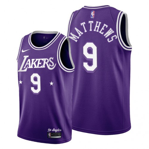 Los Angeles Los Angeles Lakers #9 Wesley Matthews Womens 2021-22 City Edition Purple Jersey Womens