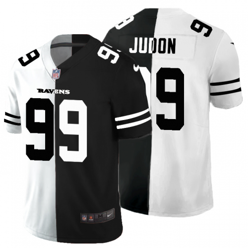 Baltimore Baltimore Ravens #99 Matthew Judon Men's Black V White Peace Split Vapor Untouchable Limited Jersey Men's