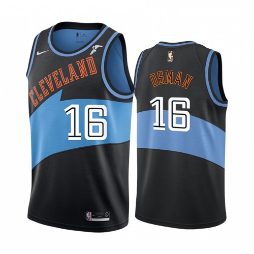 Cleveland Cavaliers #16 Cedi Osman Black 2019-20 Classic Edition Stitched Jersey Mens