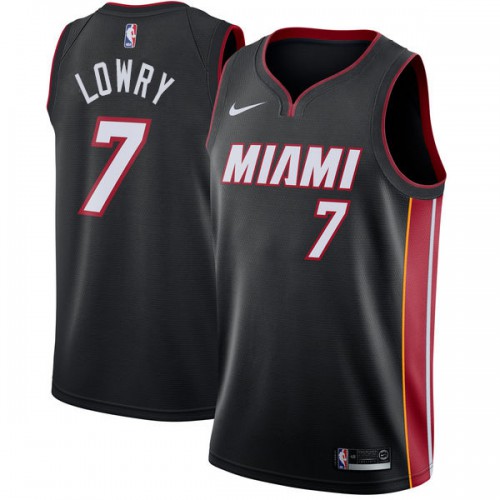 Miami Heat #7 Kyle Lowry Youth Black Swingman Icon Edition Jersey Youth