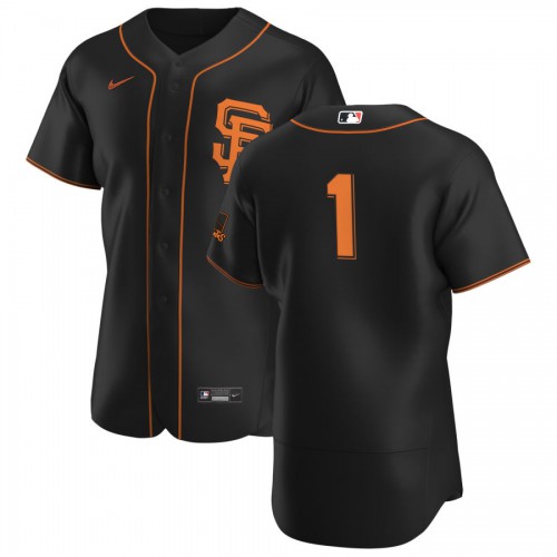 San Francisco San Francisco Giants #1 Mauricio Dubon Men's Black Alternate 2020 Authentic Player Jersey Men's