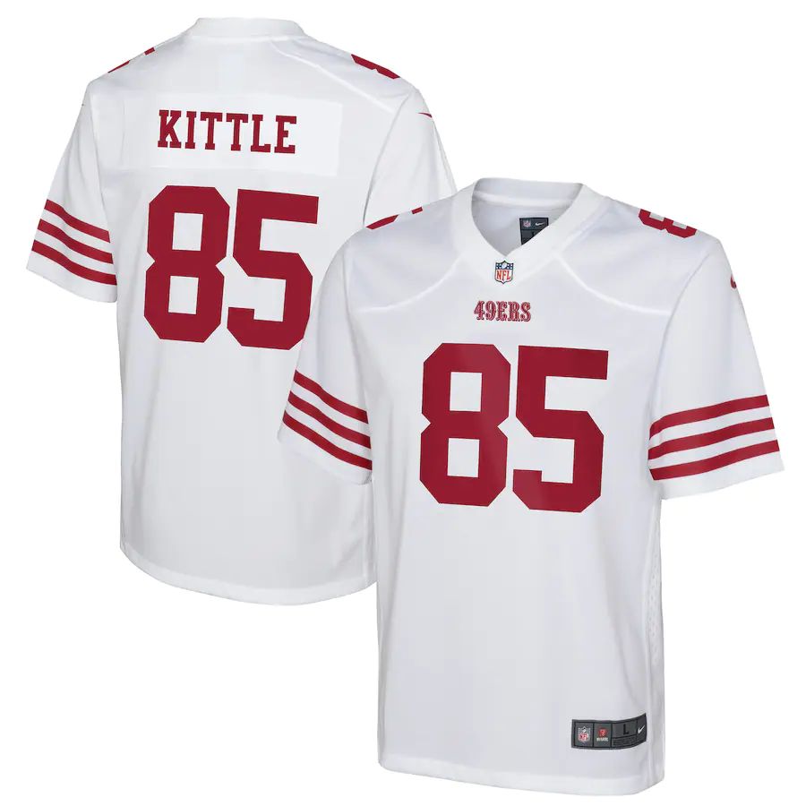 San Francisco 49ers #85 George Kittle White Youth 2022-23 Game Jersey