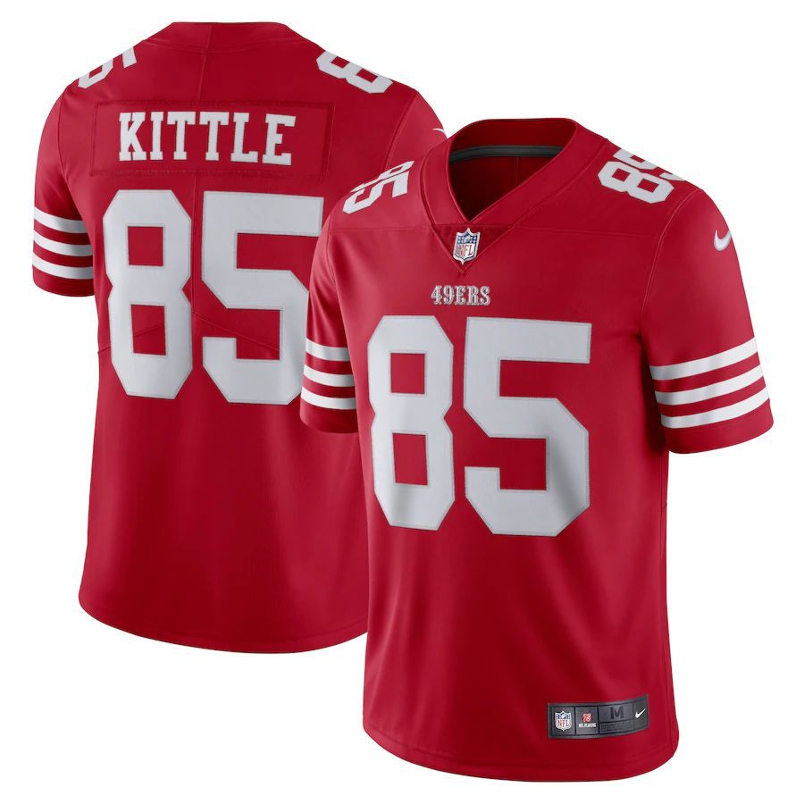 San Francisco 49ers #85 George Kittle Scarlet Men's 2022-23 Limited Stitched Vapor Untouchable Jersey