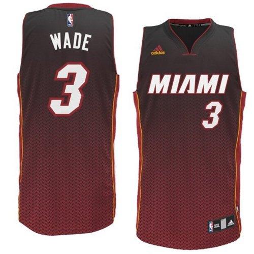 Miami Heat #3 Dwyane Wade Black Resonate Fashion Swingman Stitched Jersey Mens