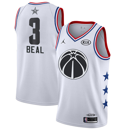 Washington Wizards #3 Bradley Beal White Womens Jordan Swingman 2019 All-Star Game Jersey Womens