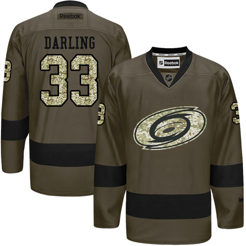 Adidas Carolina Hurricanes #33 Scott Darling Green Salute to Service Stitched Jersey Men's