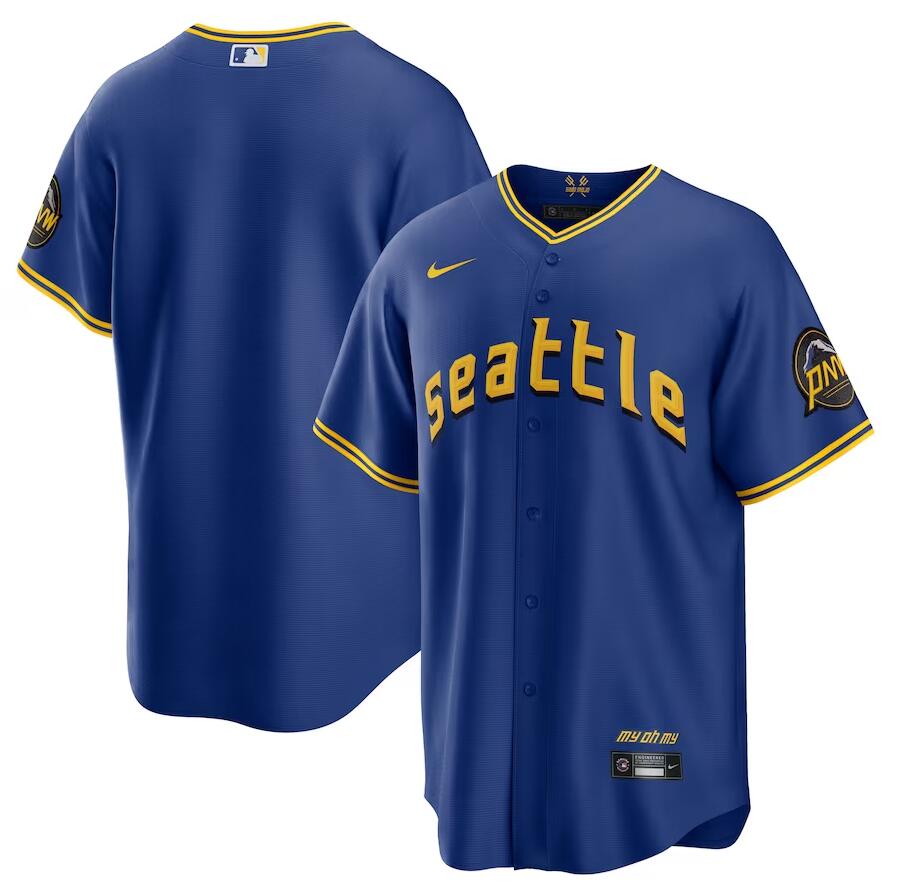 Seattle Mariners Blank Men's Royal 2023 City Connect Player Jersey