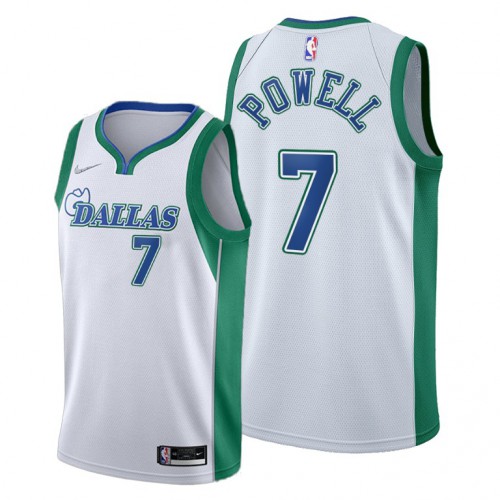 Dallas Dallas Mavericks #7 Dwight Powell Youth 2021-22 City Edition White Jersey Youth