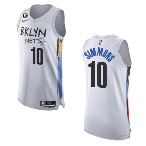 Brooklyn Brooklyn Nets #10 Ben Simmons White 2022-23 Authentic Jersey - City Edition Mens