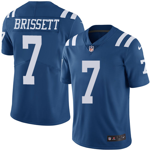 Indianapolis Colts #7 Jacoby Brissett Royal Blue Youth Stitched Limited Rush Jersey Youth