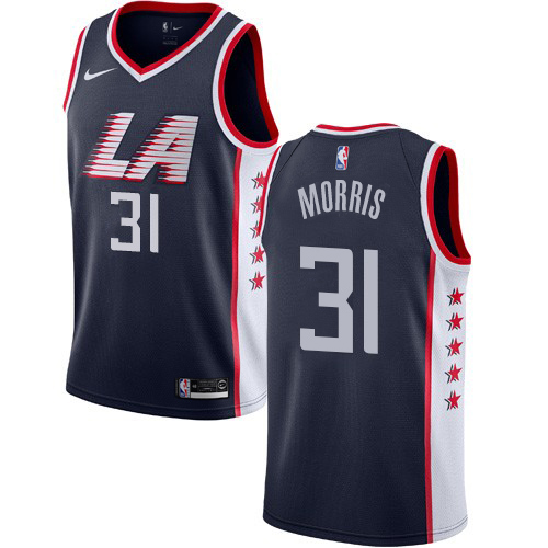 Los Angeles Clippers #31 Marcus Morris Navy Youth Swingman City Edition 2018/19 Jersey Youth