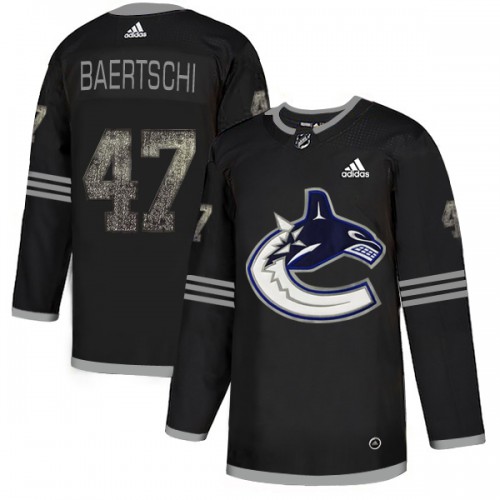 Adidas Vancouver Canucks #47 Sven Baertschi Black Authentic Classic Stitched Jersey Men's