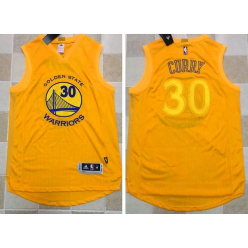 Golden State Warriors #30 Stephen Curry Gold AU 2017 New Stitched Jersey Mens