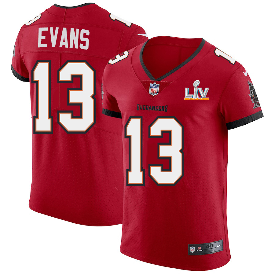 Tampa Bay Buccaneers #13 Mike Evans Men's Super Bowl LV Bound Red Vapor Elite Jersey