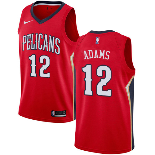 New Orleans Pelicans #12 Steven Adams Red Swingman Statement Edition Jersey Mens