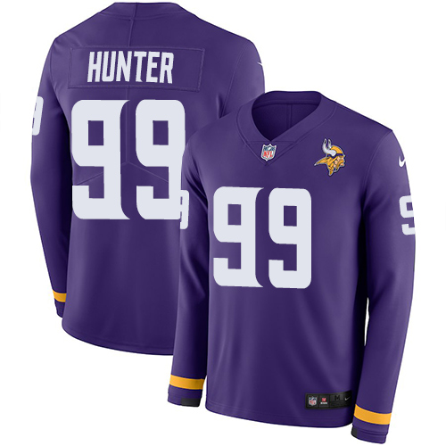 Vikings #99 Danielle Hunter Purple Team Color Men's Stitched Limited Therma Long Sleeve Jersey